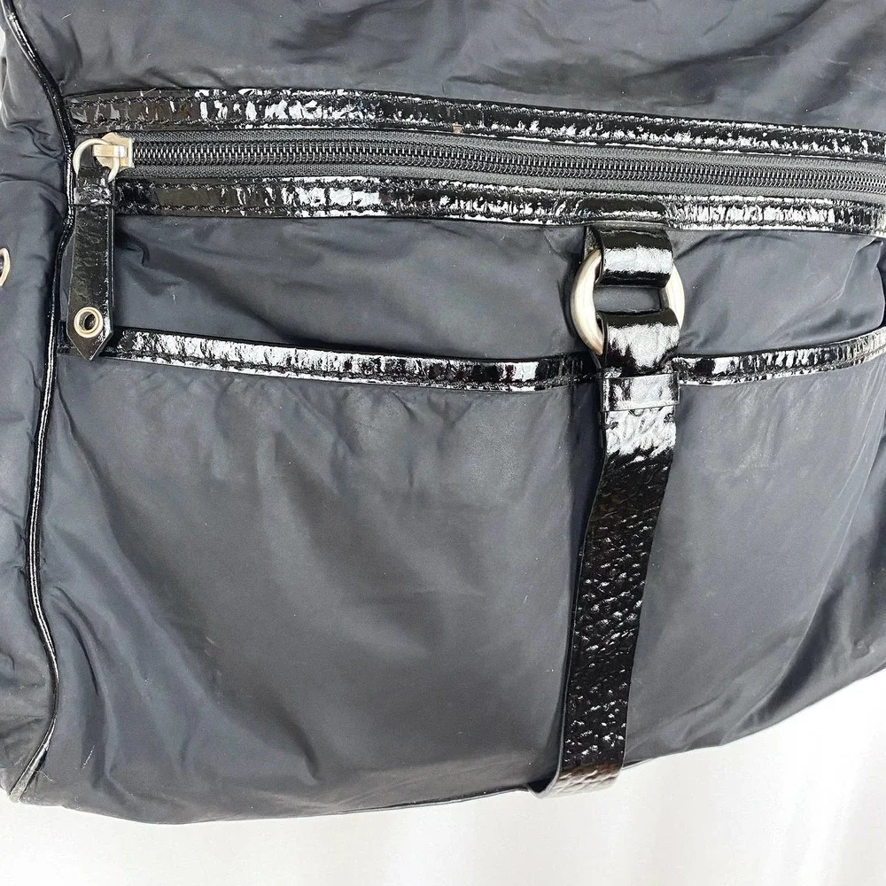 Cole Haan Diaper Bag Kyle Collection Black Nylon Adjustable Strap Baby Purse
